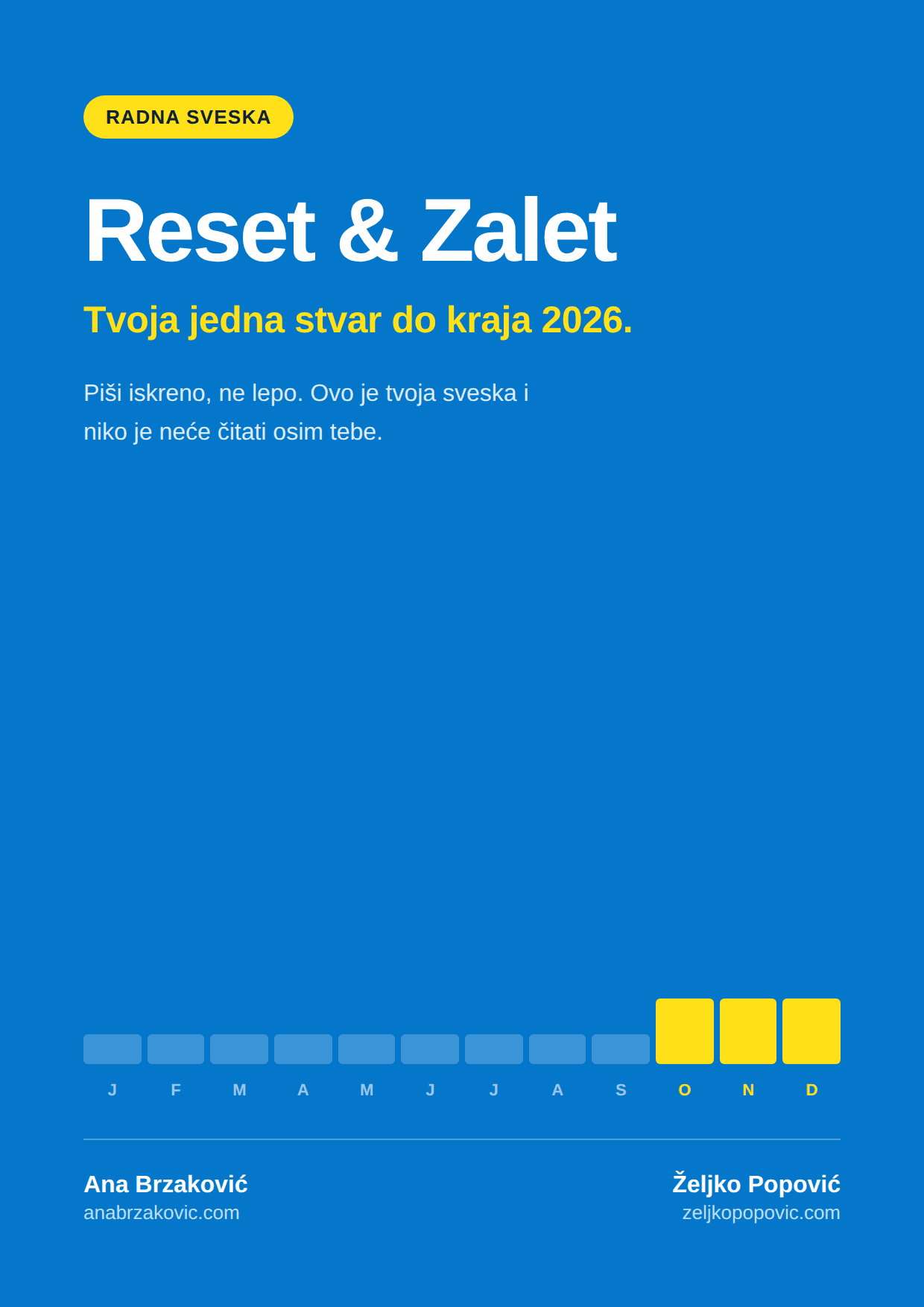Naslovna strana radne sveske Reset i Zalet